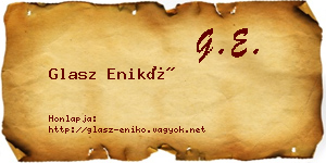 Glasz Enikő névjegykártya